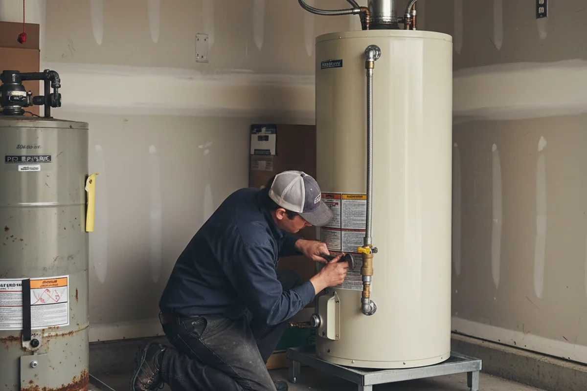 Water heater and shutoff valve replacement in Grand Bay